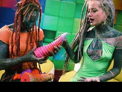 Paar, Dildo, Hd, Tätowierung, Spielzeuge
