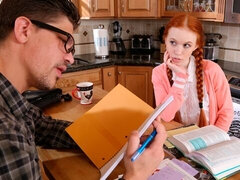 Спальня, В одежде, Собачьи, Куколка, Крошечные, Косички, Рыжие, Сиськи