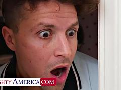 Sexy Blonde Milf Jenna Starr fucks her sons best friends big cock
