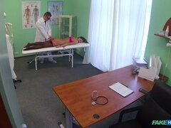 Amateur, Médico, Masaje, Aceite, Dolor, Coño, Uniforme, Voyeur