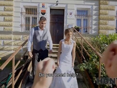 結婚, 浮気する, チェコ, ドレス, Hd, ハメ撮り, 剃毛, 結婚式