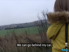 Amateur, Sucer une bite, Voiture, Innocente, De plein air, Public