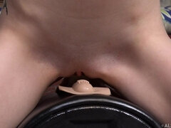 Teen Lily Larimar Having Fun On Top Of Dildo Machine!