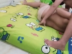 Asian aunty, touched, pijat