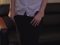 Aziatisch, Pijpbeurt, Sperma, Man, Japaans, Kantoor