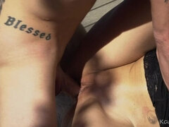 Blondine, Hd, Absätze, Im freien, Rasiert, Schlampe, Titten