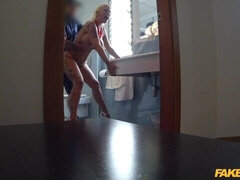 In den arsch, Grosser arsch, Grosser schwanz, Grosse titten, Blondine, Blasen, Schwanz, Hundestellung