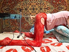 Anal, Travestis, Gode, Fait maison, Masturbation, Russe, Solo, Jouets