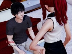 Enthousiasteling, Kont naar mond, Grote kont, Bruinharig, Erotisch, Spel