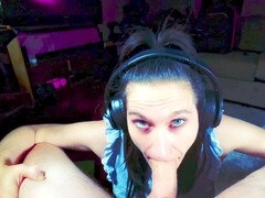 Amateur, Verga grande, Mamada, Morena, Semen en la boca
