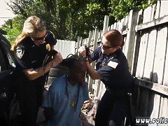 舐める尻, 黒人, チン, 顔射, はじめて, ポリス, 磨き, 三人