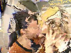 spit, deep smooching, slape silly gimp