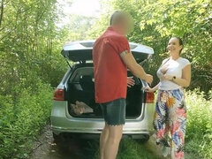 Blasen, Braunhaarige, Gehörnter ehemann, Tschechisch, Hd, Natürlich, Natürlichen titten, Im freien