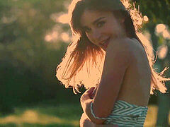 Morena, Natural, Al aire libre, Pequeña, Adolescente