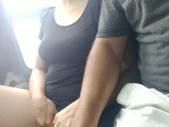 Amateur, Bus, Caught, Couple, Creampie, Flashing, Masturbation, Outdoor