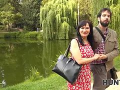 Hunt4k. hunter found a teenager and Tight Pussy in the park and screwed her toughly afterwards
