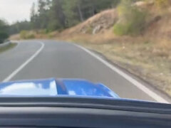 Amateur, Voiture, Queue, Faciale, Lunettes, Énorme, De plein air, Pov