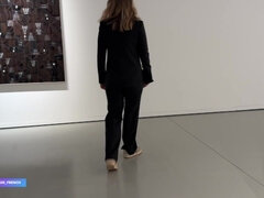 素人, デカ尻, ブロンド, 女, フランス人, 公共, 現実, 一人