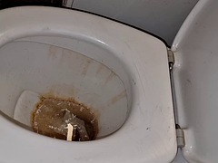 Cleaning nasty toilet in Rubber
