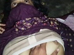 18, 叔母, カップル, インド人, オーガズム, 小柄, オマンコ, ストッキング