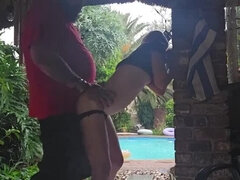 Amateur, Culo, Pareja, Semen en la boca, Estilo perrito, Novia, Al aire libre, Adolescente