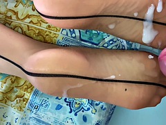 Leie, Kompilation, Füsse, Fetisch, Handjob, Nylon