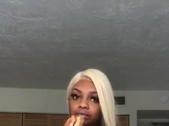 Busty ebony MILF mom in homemade clip