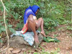 BBW Athena Outdoor Handjob: Jungle Adventure with Boyfriend Filming From Behind in 4K