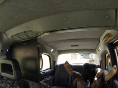 Cab driver gets her pussy stretched by robber