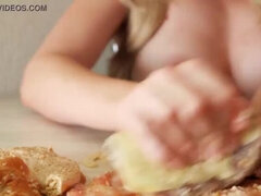 素人, フェティッシュ, 食べ物, 手コキする, シゴき