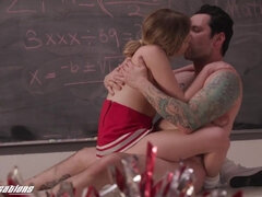 18-year-old Student Shows Teacher All Her Shag Positions - classroom sex with cum on face