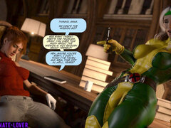 [3D Comic] Futa X-Men Jean Grey Vs Rogue manhandle Of intensity