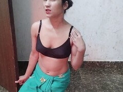 叔母, バイセクシャル, 指いじり, 自家製, インド人, 乳首, ストッキング, ティーン