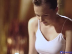Cul, Brunette brune, Tchèque, Queue, Européenne, Massage, Seins naturels, Chatte