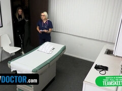 Kyler Quinn, the busty patient with big nipples, enjoys a wild hardcore fuck in the doctor's office