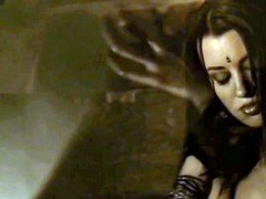 Schönheit, Braunhaarige, Indisch, Massage, Milf