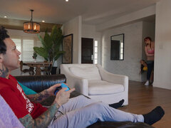 バック, フィストファック, Hd, なめる, オマンコ, 驚き, 三人