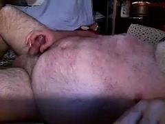 アナル, ぽっちゃり, デカチン, フェラチオ, 爸, ゲイ, オナニー, 熟年