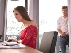 フェラチオ, イく瞬間, ハードコア, 下着, オフィス, オッパイの