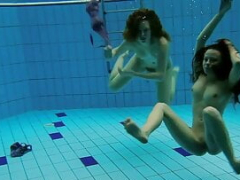 Katka and plus Kristy underwater hot models