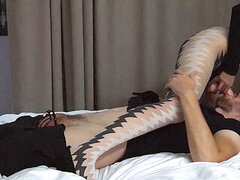 Chastity, pegging, harsh