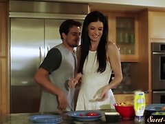 Stepmom India Summer gets pounded hard in the kitchen by stepson CeCe Capella