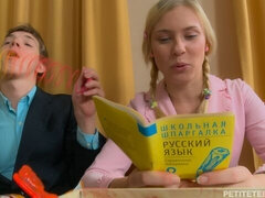 Blond, Pijpbeurt, Hondjeshouding, Penis, Geschoren, Klap, Strippen, Tieten likken