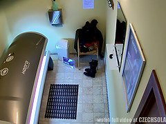 Amateur, Brunette, Czech, Fingering, Masturbation, Public, Reality, Solarium