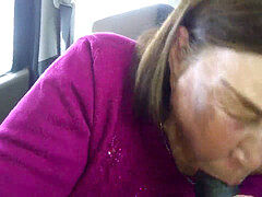 アジア人, デカチン, フェラチオ, 車, 中国人, 自家製, 韓国人, フェラする