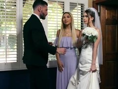 Blondine, Braunhaarige, Paar, Freundin, Behaart, Piercing, Muschi, Hochzeit
