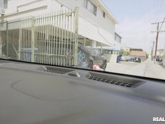 お尻, 黒人, フェラチオ, 車, 開帳, ハードコア, ポルノスター, オマンコ