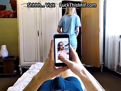 Amateur, Nana, Grosse bite, Gros seins, Blonde, Sucer une bite, Frère, Maman