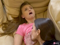 Mature real estate agent seduces young lesbian teen - intense lesbian action!