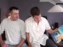アナル, ブロンド, 爸, 祖父, 巨大, 息子, ティーン, オッパイの